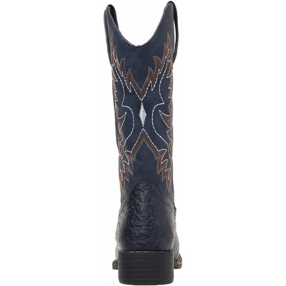 Women Blue Western Cowboy Boots for  Mid Calf Cowgirl Boot Snip Toe Chunky Heel - Picture 4 of 8